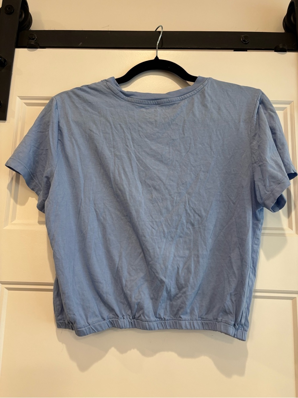 Design Lab Organic Cotton Cropped Tee | Periwinkle Blue | Size M - Picture 5 of 5
